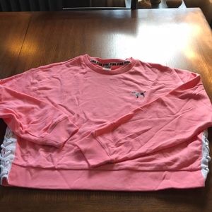 EUC PINK CROPPED sweatshirt Large Pink